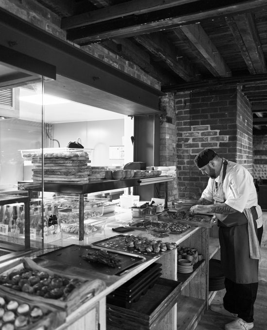 Chef preparing food