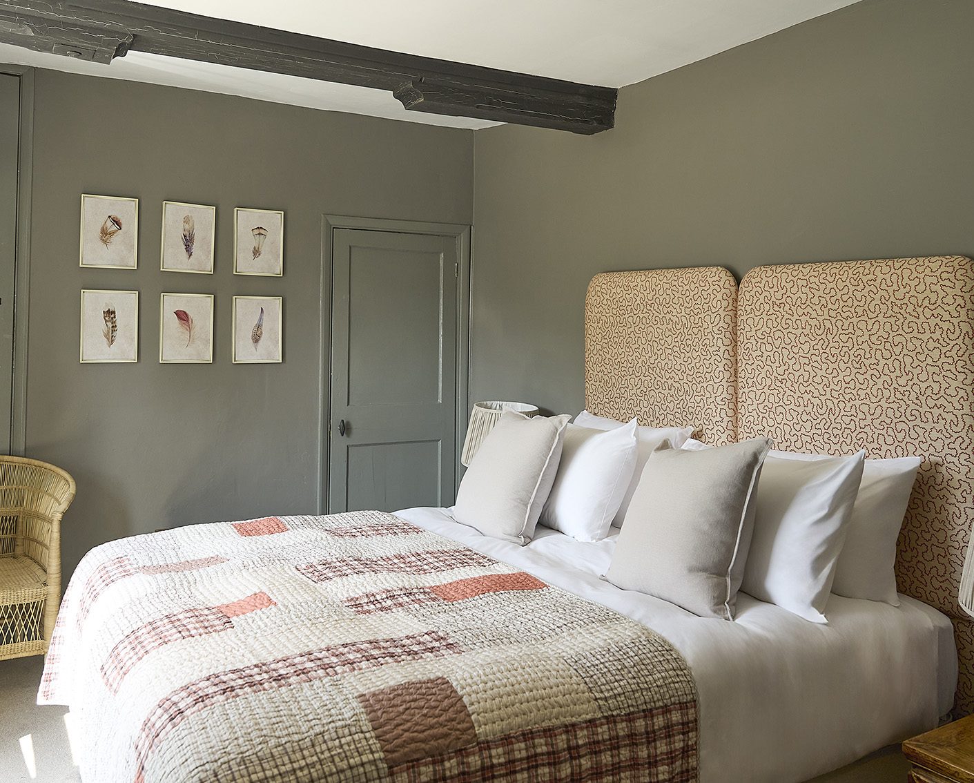 A bedroom in the Main House at The Maltings